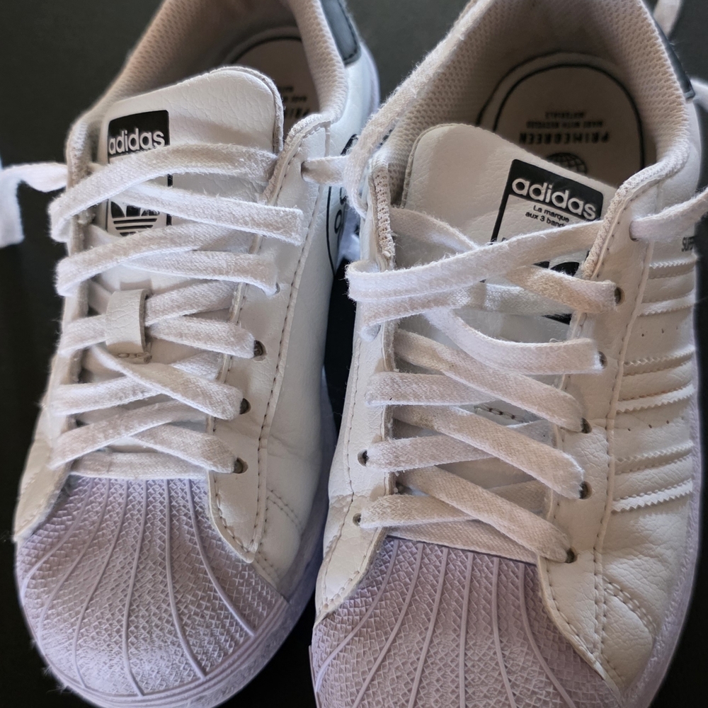 Kids Adidas White Sneakers